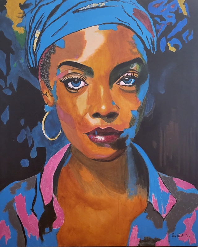 painting of a woman by Wim van Hoof
