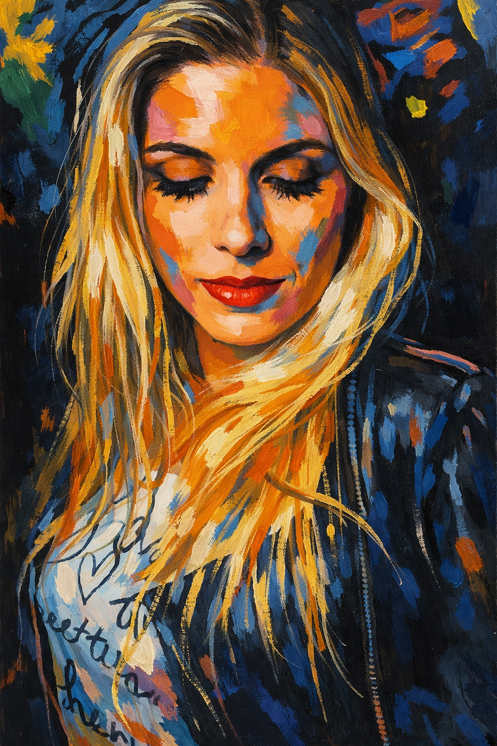 Lotte painting of a woman by Wim van Hoof