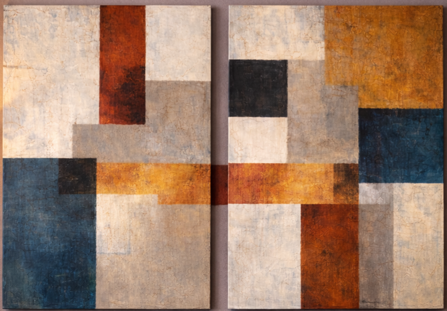 Diptych resized painting abstract 1